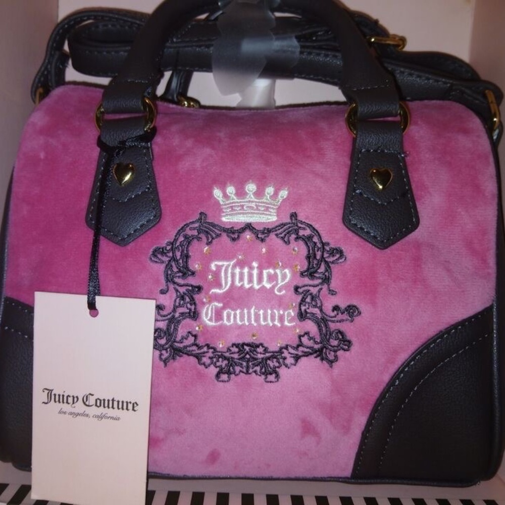 Juicy Couture Heritage Mommy and Me Hot Pink Satchel Set - Picture 5 of 9
